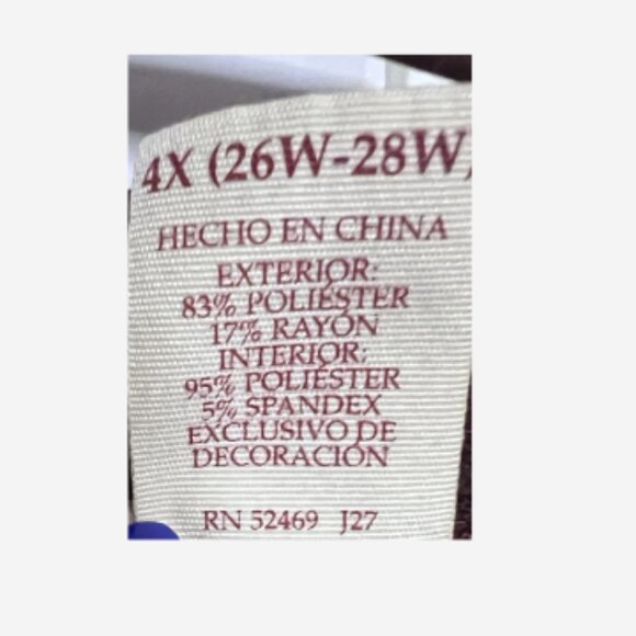 Faded Glory Top Cardigan With Attached Camisole Women's Size 4X (26-28) - Maroon - Picture 5 of 6